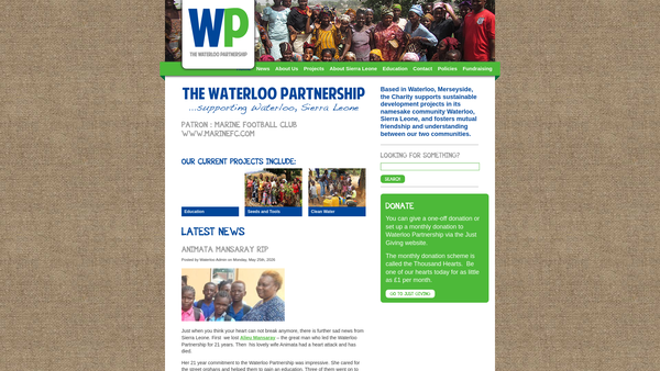 Screenshot of the The Waterloo Partnership website