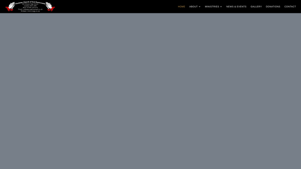 Screenshot of the Christian Church Of God Pentecostal website