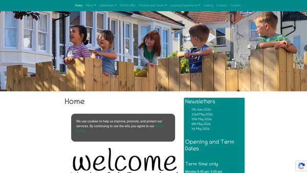 Screenshot of the Noah's Ark @ Crbc website