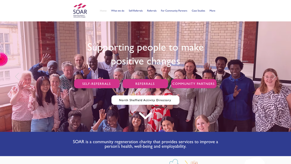 Screenshot of the Soar Community website