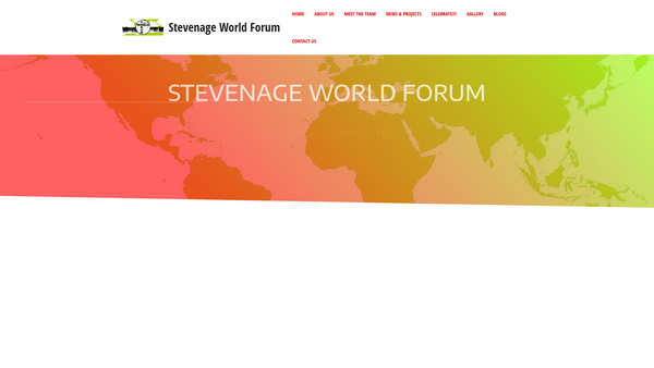 Screenshot of the Stevenage World Forum For Ethnic Communities website