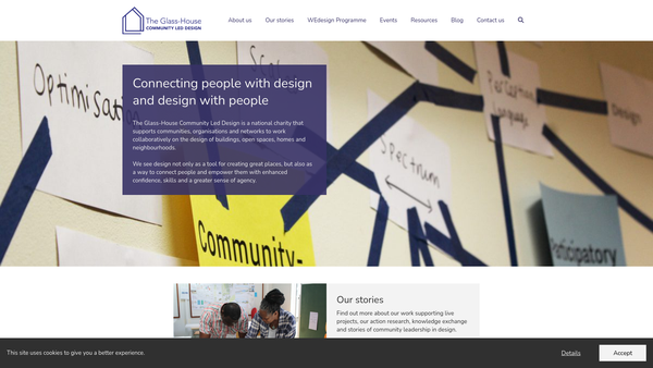 Screenshot of the The Glass-House Community Led Design website