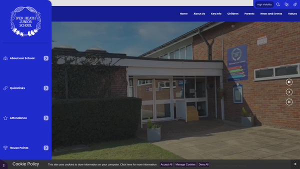 Screenshot of the Iver Heath Junior School Fund website