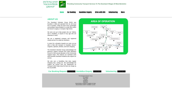 Screenshot of the Downland Volunteer Group website