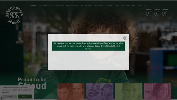 Screenshot of the The Friends Of Stroud Green School website