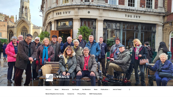 Screenshot of the Yorkshire And Humber Association Of Civic Societies website