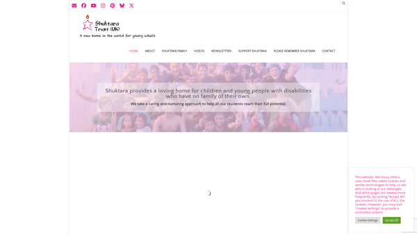 Screenshot of the The Shuktara Trust (UK) website