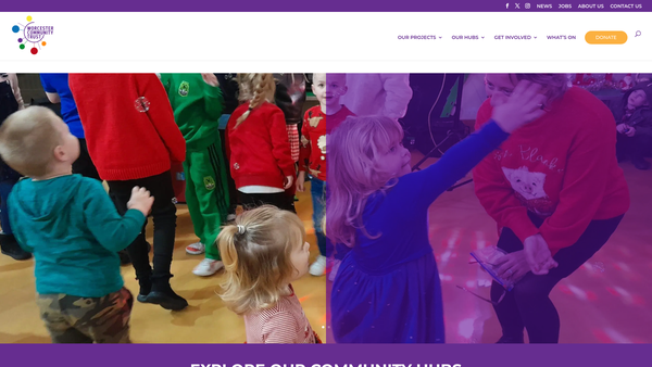 Screenshot of the Worcester Community Trust website