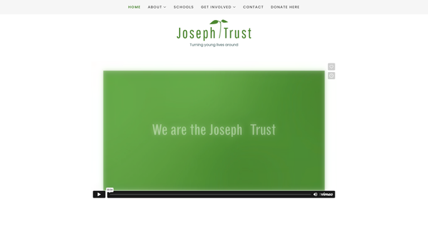 Screenshot of the The Joseph Project website