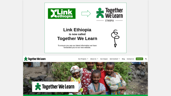 Screenshot of the Link Ethiopia website