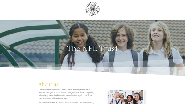 Screenshot of the The Nfl Trust website