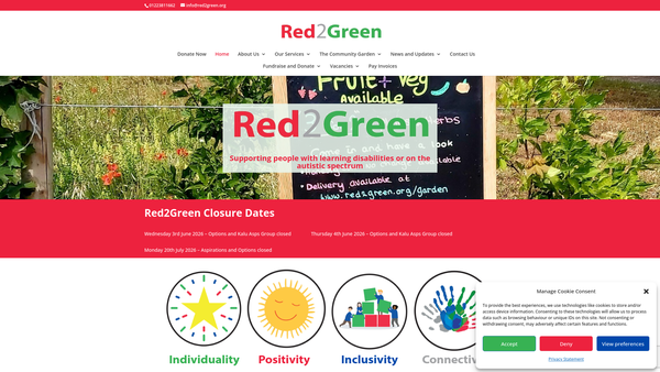 Screenshot of the Turning The Red Lights Green website