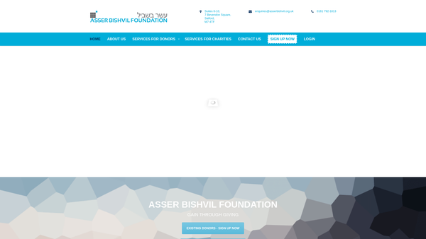 Screenshot of the Asser Bishvil Foundation website