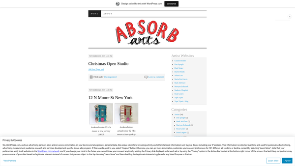 Screenshot of the Bluetack Collective website