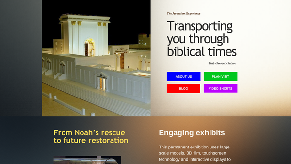 Screenshot of the Bible Ventures website