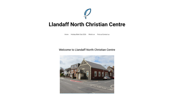 Screenshot of the Llandaff North Gospel Hall website