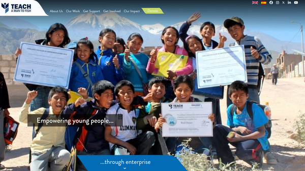 Screenshot of the Teach A Man To Fish UK Limited website