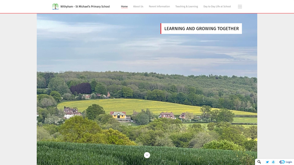 Screenshot of the St Michael's Primary School Withyham Parents Association website