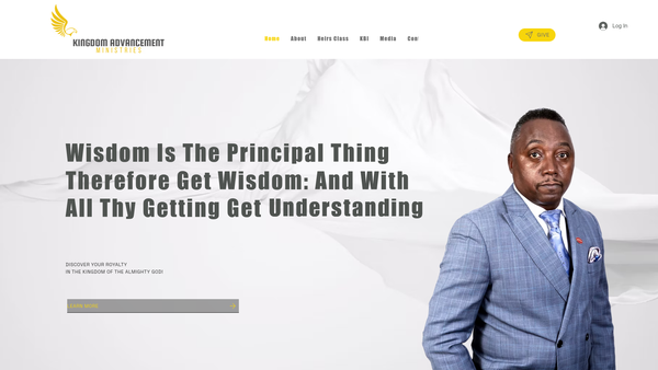 Screenshot of the Kingdom Advancement Ministries website