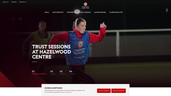 Screenshot of the Brentford FC Community Sports Trust website