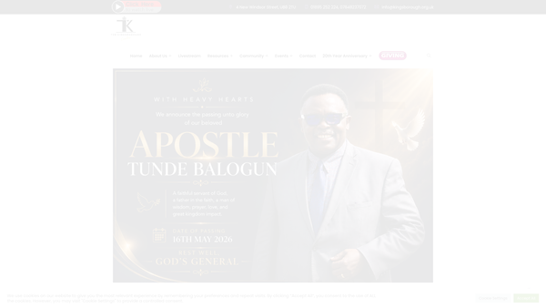 Screenshot of the The Kingsborough Centre website
