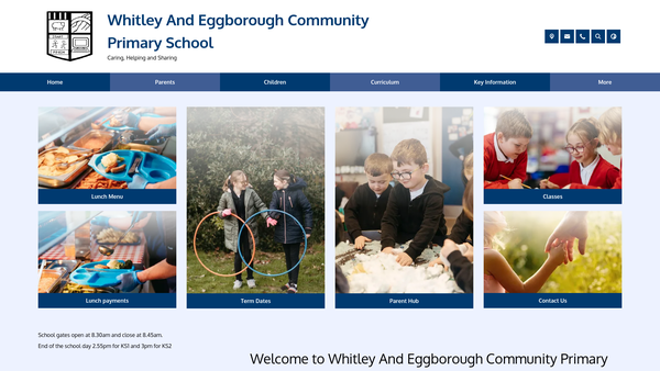 Screenshot of the Whitley And Eggborough Community Primary School Fund website