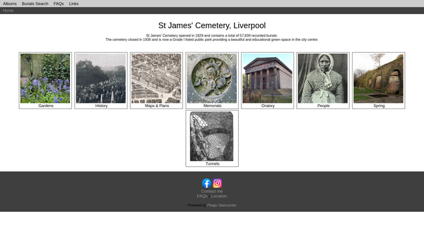 Screenshot of the The Friends Of St James' Garden website