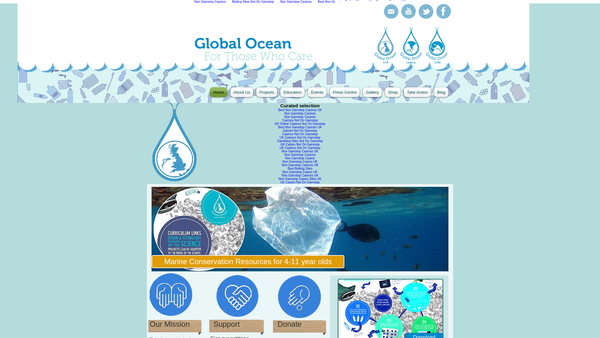 Screenshot of the Global Ocean website