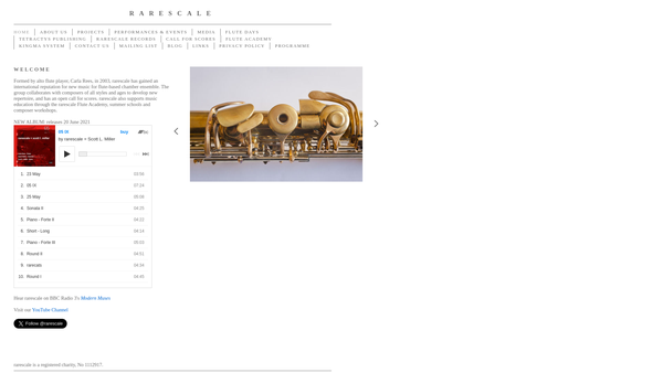 Screenshot of the Rarescale website