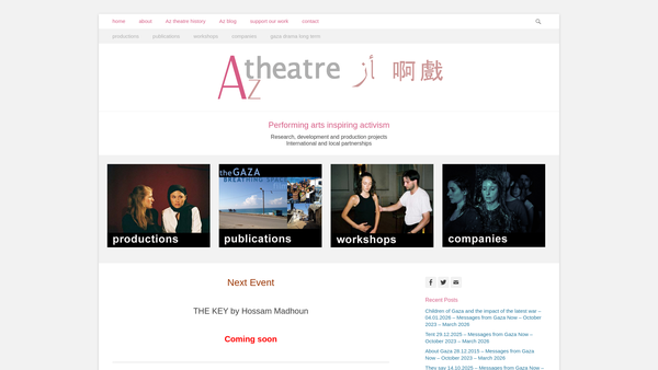 Screenshot of the Az Theatre Limited website