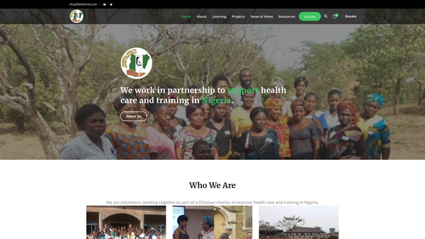 Screenshot of the Nigeria Health Care Project website