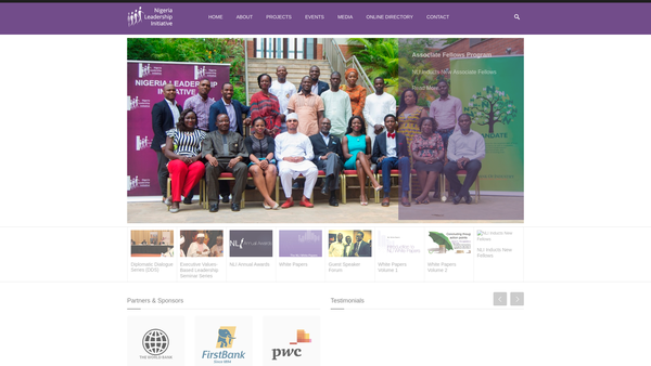 Screenshot of the Nigerian Leadership Initiative website