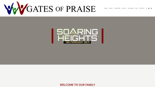 Screenshot of the Gates Of Praise International Christian Centre website