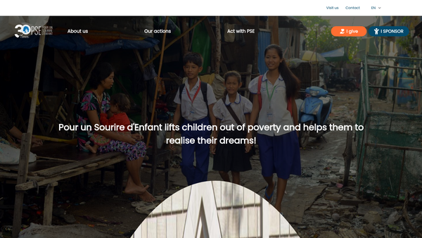 Screenshot of the For A Child's Smile London website