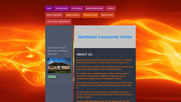 Screenshot of the Northolme Community Centre Association website