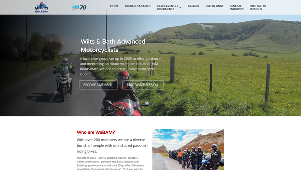 Screenshot of the Wilts And Bath Advanced Motorcyclists website