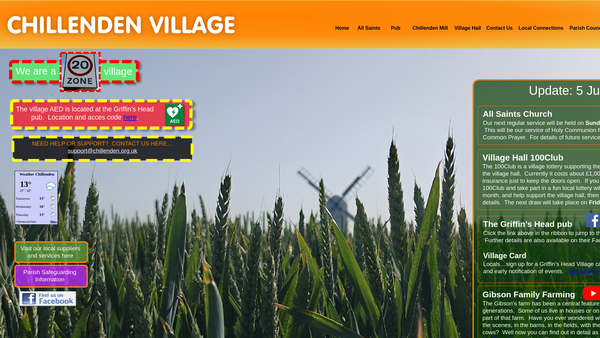 Screenshot of the The Rainbow Appeal Committee website