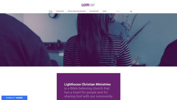 Screenshot of the Lighthouse Christian Ministries (Upc) website