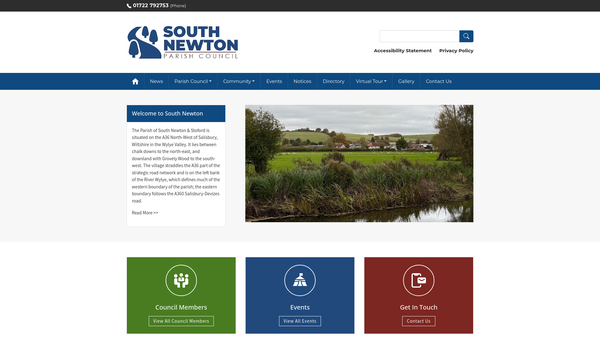 Screenshot of the South Newton And Wishford Recreation Centre website