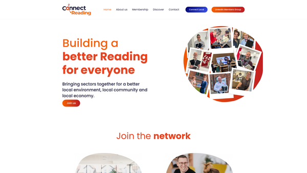 Screenshot of the Connect Reading website