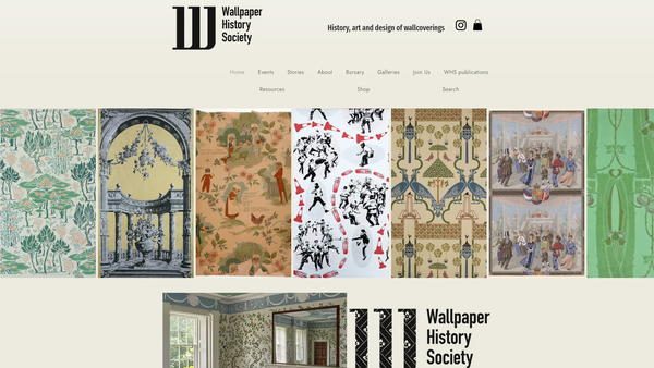 Screenshot of the The Wallpaper History Society website