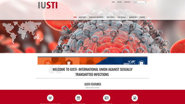 Screenshot of the International Union Against Sexually Transmitted Infections website