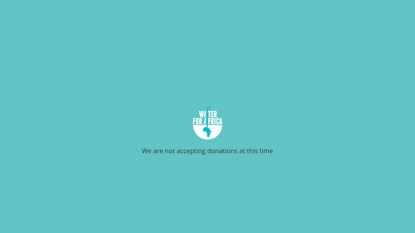 Screenshot of the Water For Africa website