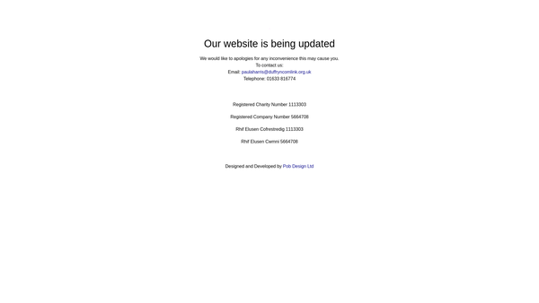 Screenshot of the Duffryn Community Link website