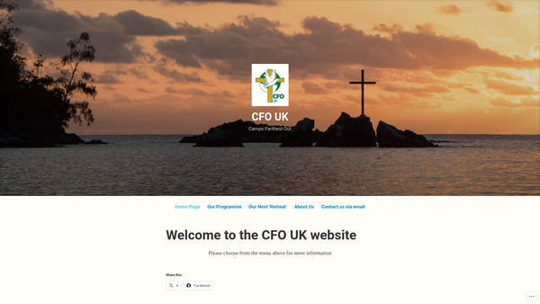 Screenshot of the Camps Farthest Out UK website