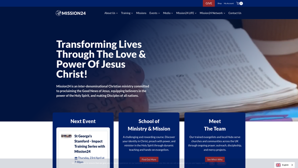Screenshot of the Valley Life Trust website