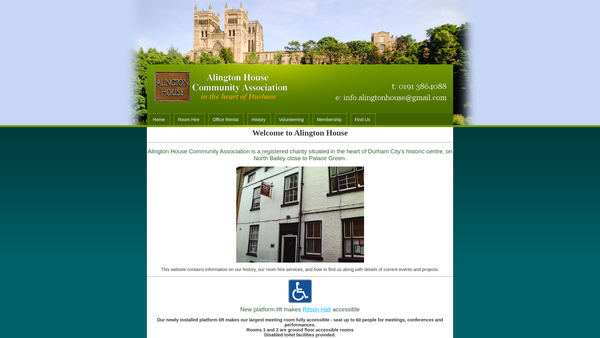 Screenshot of the Alington House Community Association website