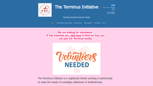Screenshot of the The Terminus Initiative website