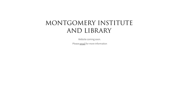 Screenshot of the Montgomery Institute website