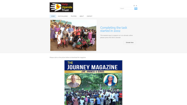 Screenshot of the The Help Uganda Trust website